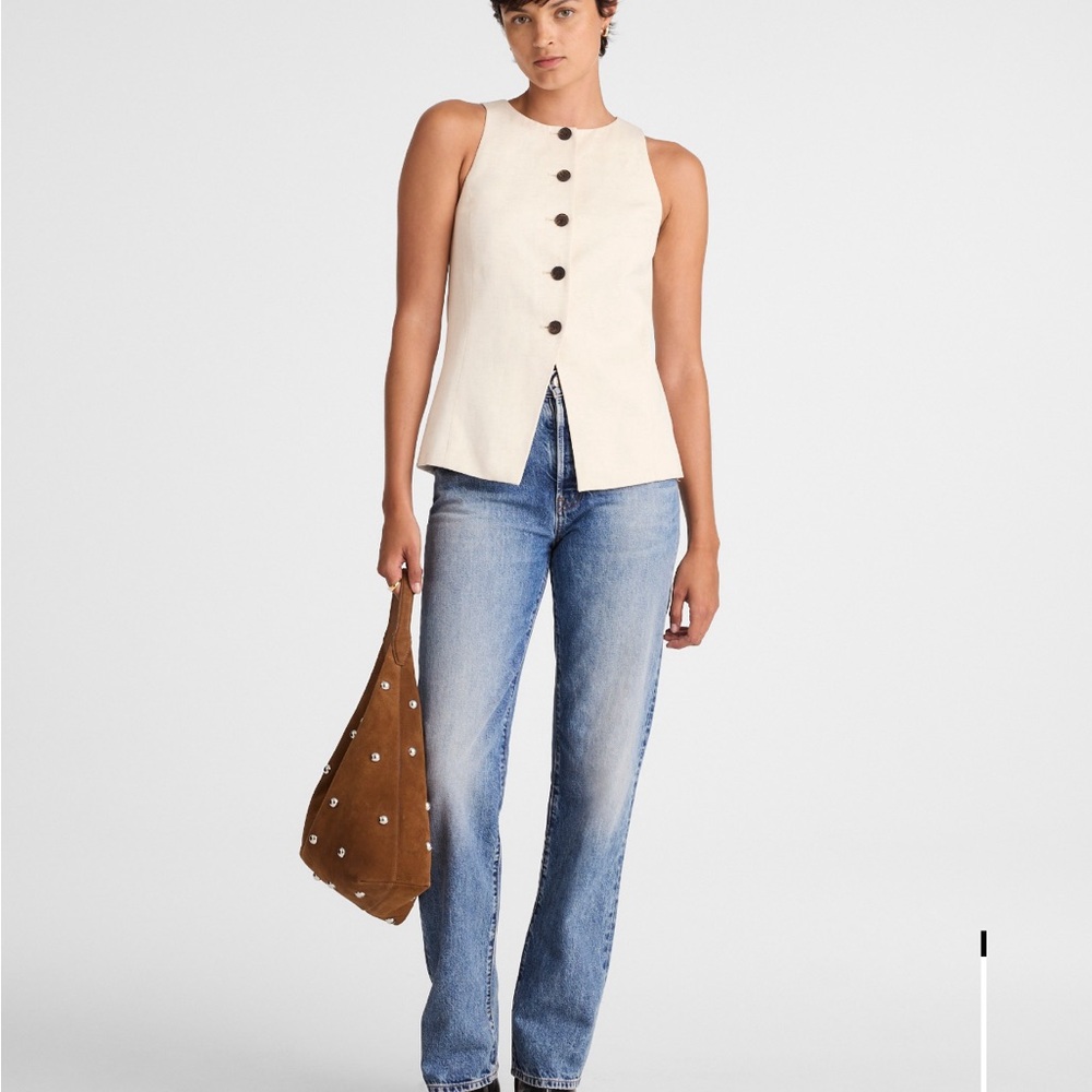 NWT 💎 Madewell The Petite Longline Straight Jean in Atlin Wash 26P